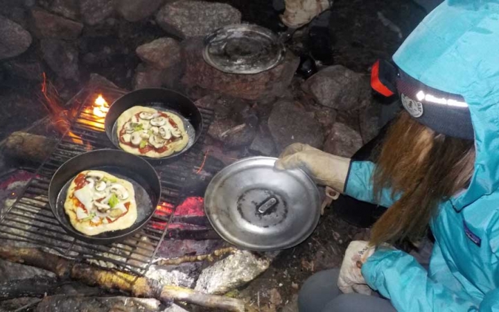 teens learn cooking skills on backpacking course
